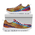 Afro Ethnic Inspired Print White Running Shoes