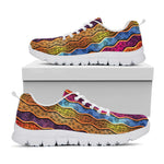 Afro Ethnic Inspired Print White Sneakers