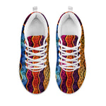 Afro Ethnic Inspired Print White Sneakers