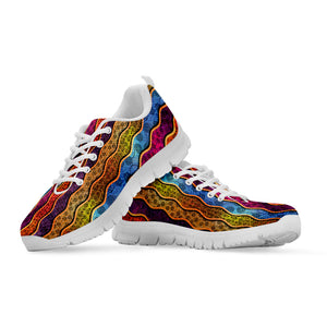 Afro Ethnic Inspired Print White Sneakers