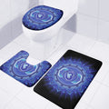 Ajna Chakra Mandala Print 3 Piece Bath Mat Set