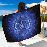 Ajna Chakra Mandala Print Beach Sarong Wrap