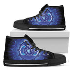 Ajna Chakra Mandala Print Black High Top Shoes