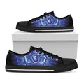 Ajna Chakra Mandala Print Black Low Top Sneakers