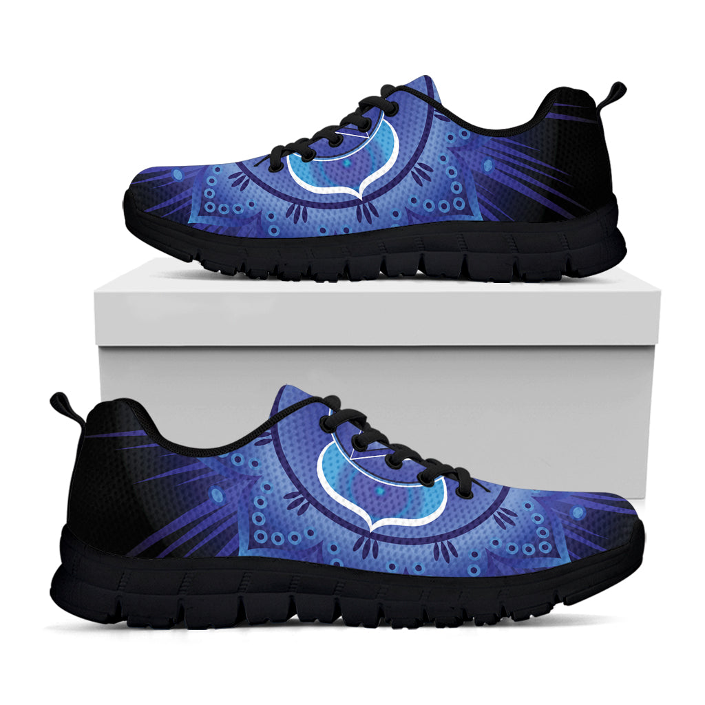 Ajna Chakra Mandala Print Black Sneakers