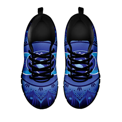 Ajna Chakra Mandala Print Black Sneakers