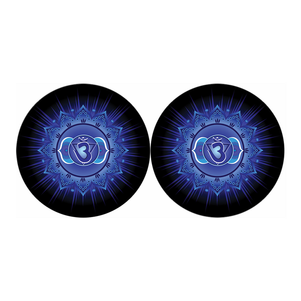 Ajna Chakra Mandala Print Car Coasters