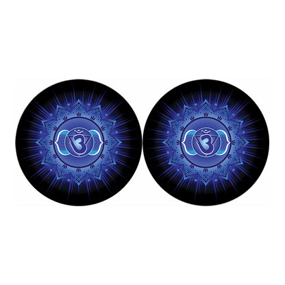 Ajna Chakra Mandala Print Car Coasters
