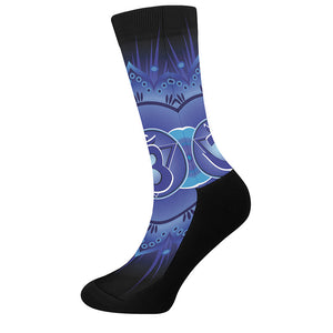 Ajna Chakra Mandala Print Crew Socks