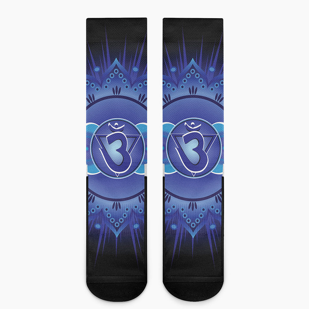 Ajna Chakra Mandala Print Crew Socks