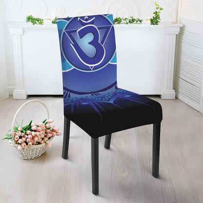 Ajna Chakra Mandala Print Dining Chair Slipcover