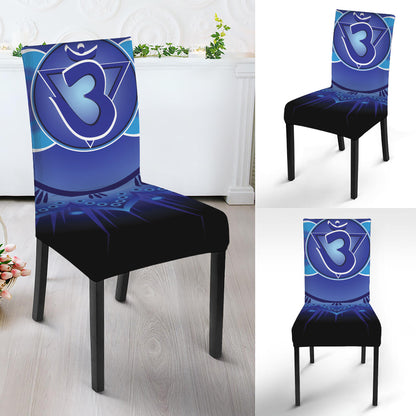 Ajna Chakra Mandala Print Dining Chair Slipcover