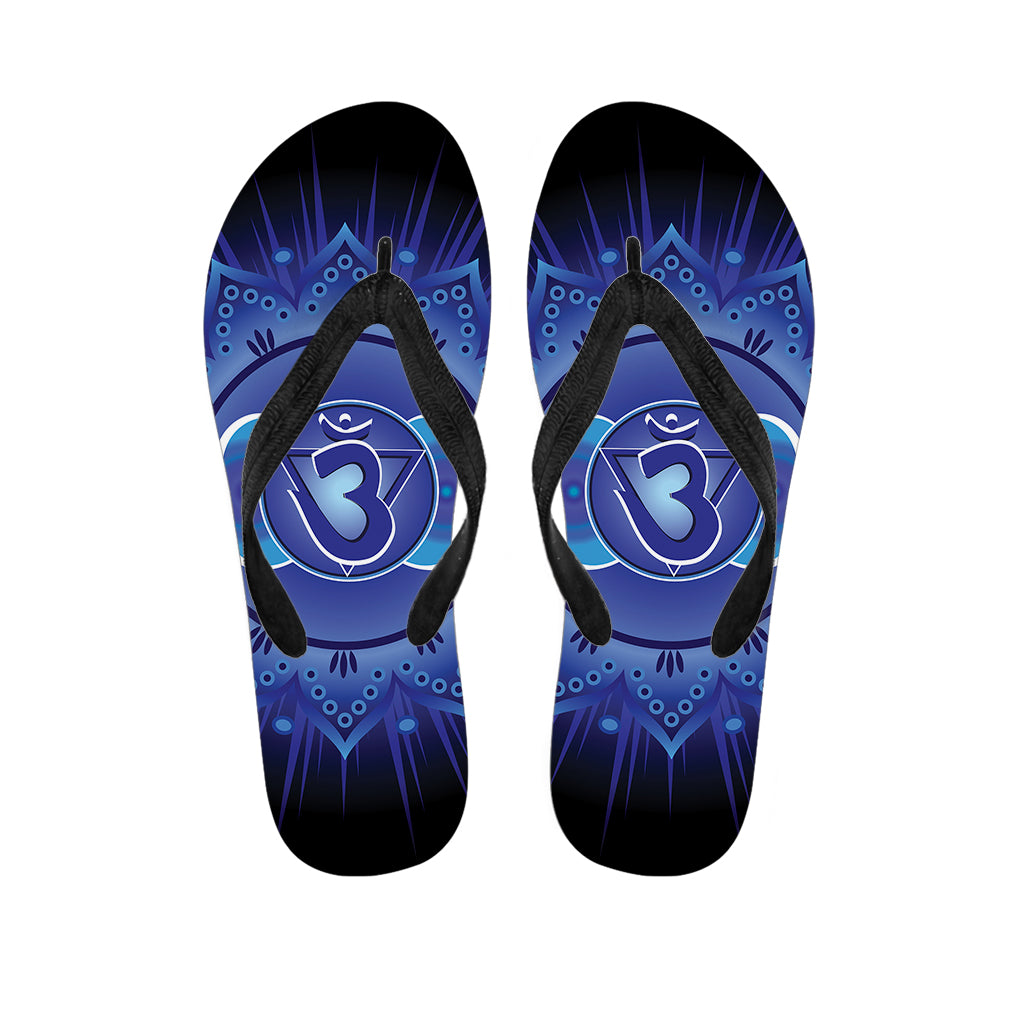 Ajna Chakra Mandala Print Flip Flops