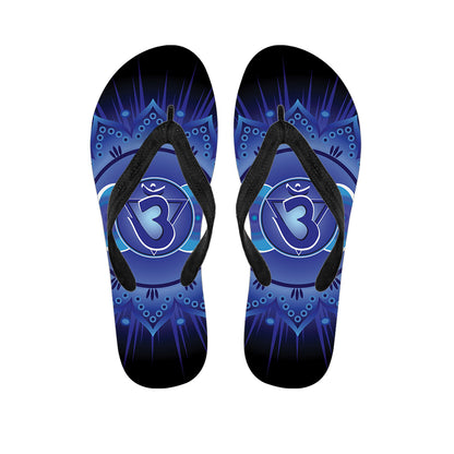Ajna Chakra Mandala Print Flip Flops