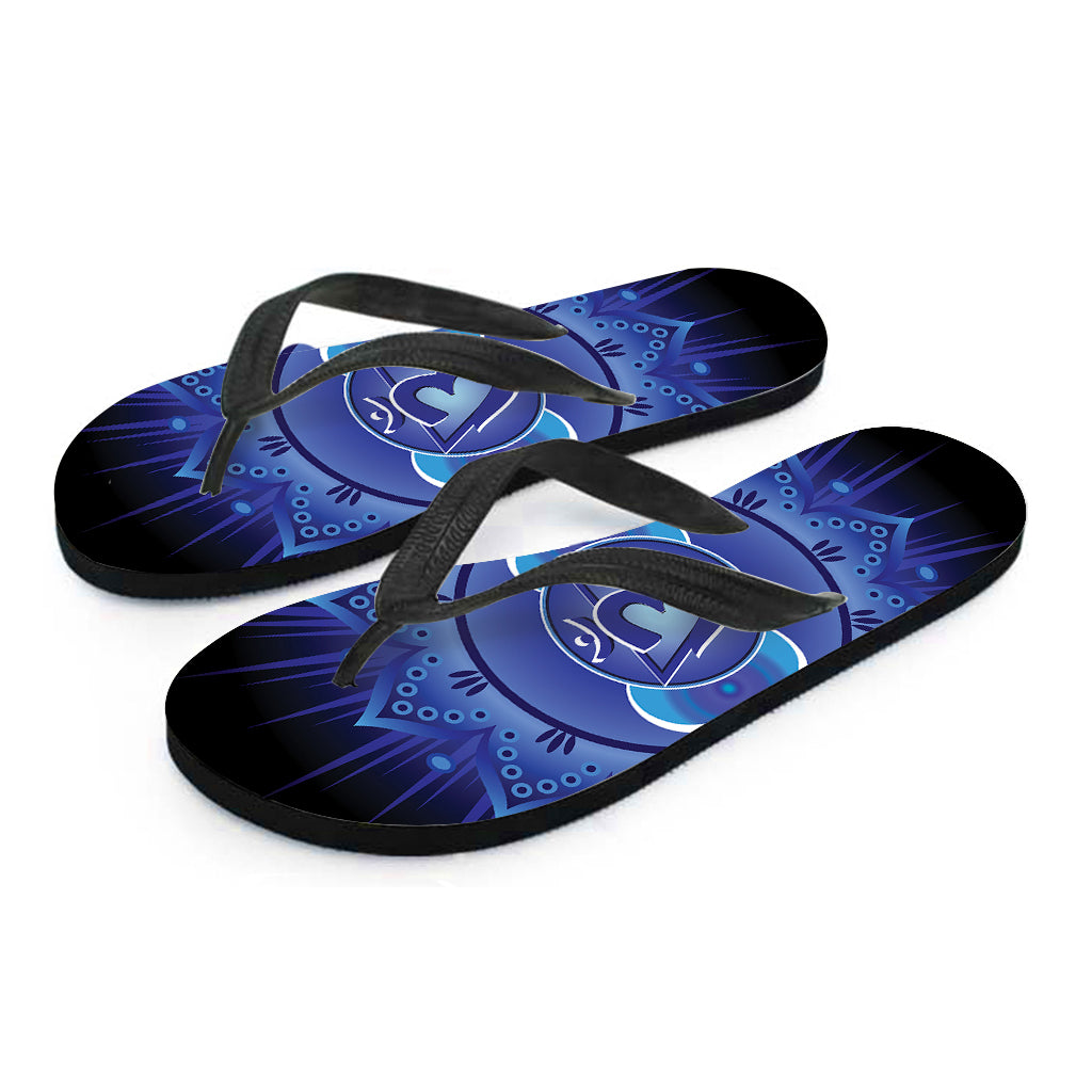 Ajna Chakra Mandala Print Flip Flops