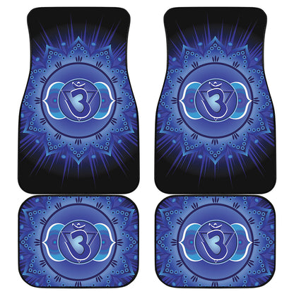 Ajna Chakra Mandala Print Front and Back Car Floor Mats