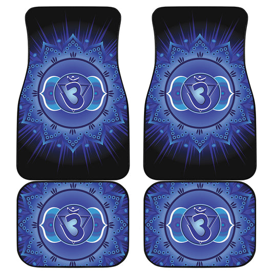 Ajna Chakra Mandala Print Front and Back Car Floor Mats