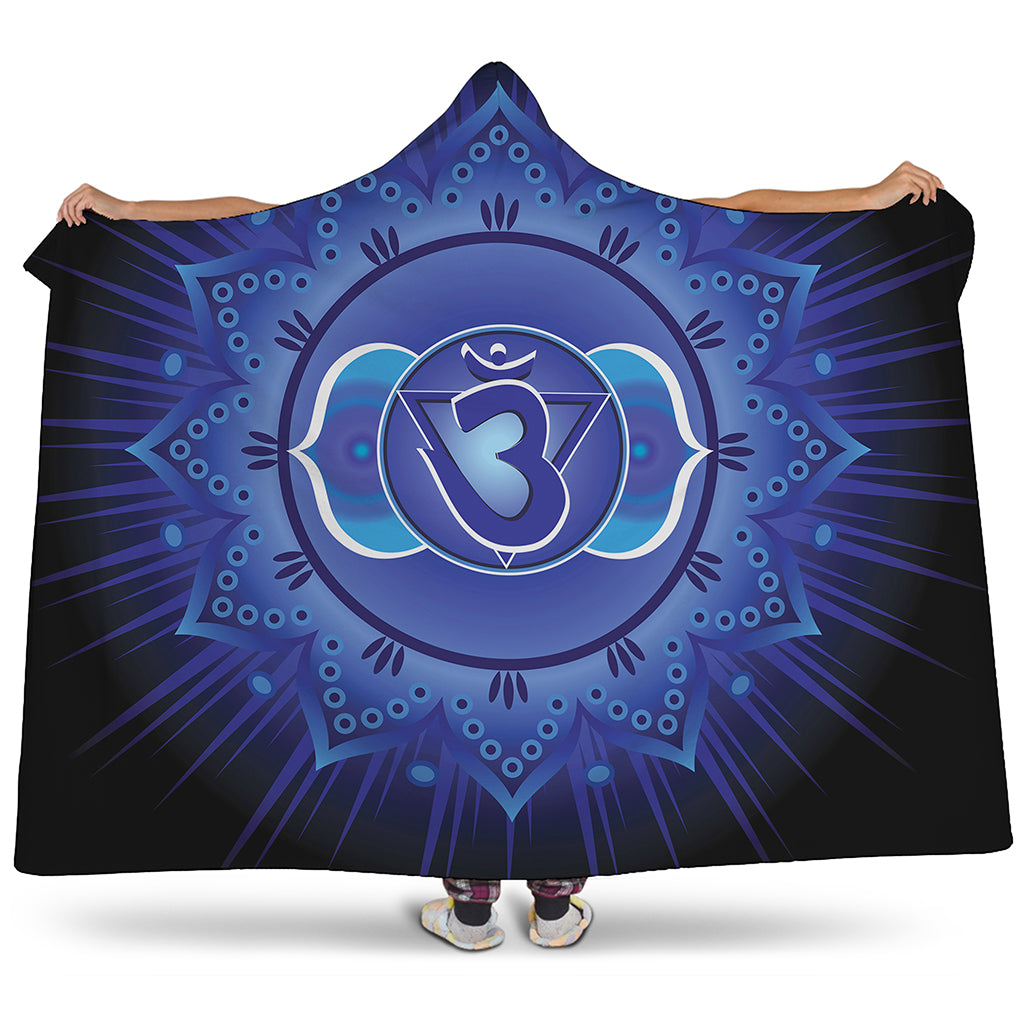 Ajna Chakra Mandala Print Hooded Blanket