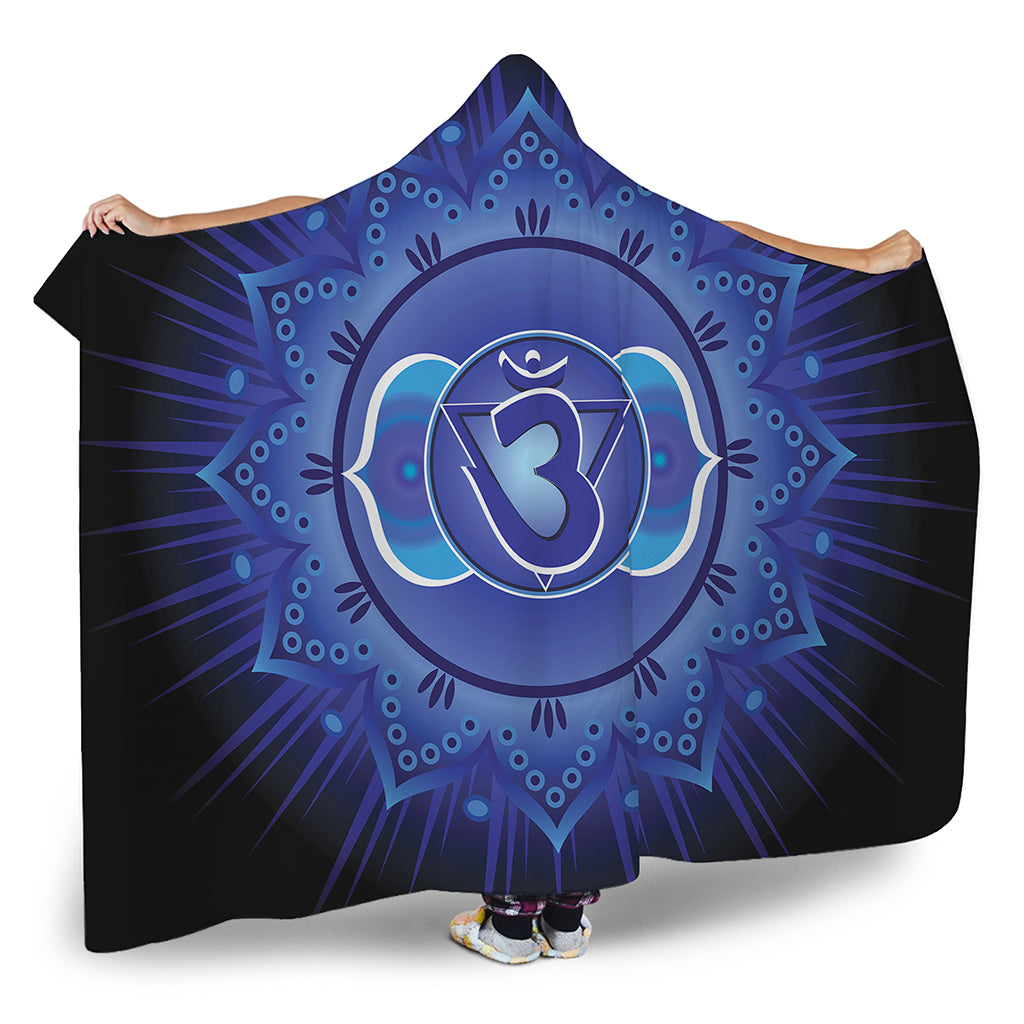 Ajna Chakra Mandala Print Hooded Blanket