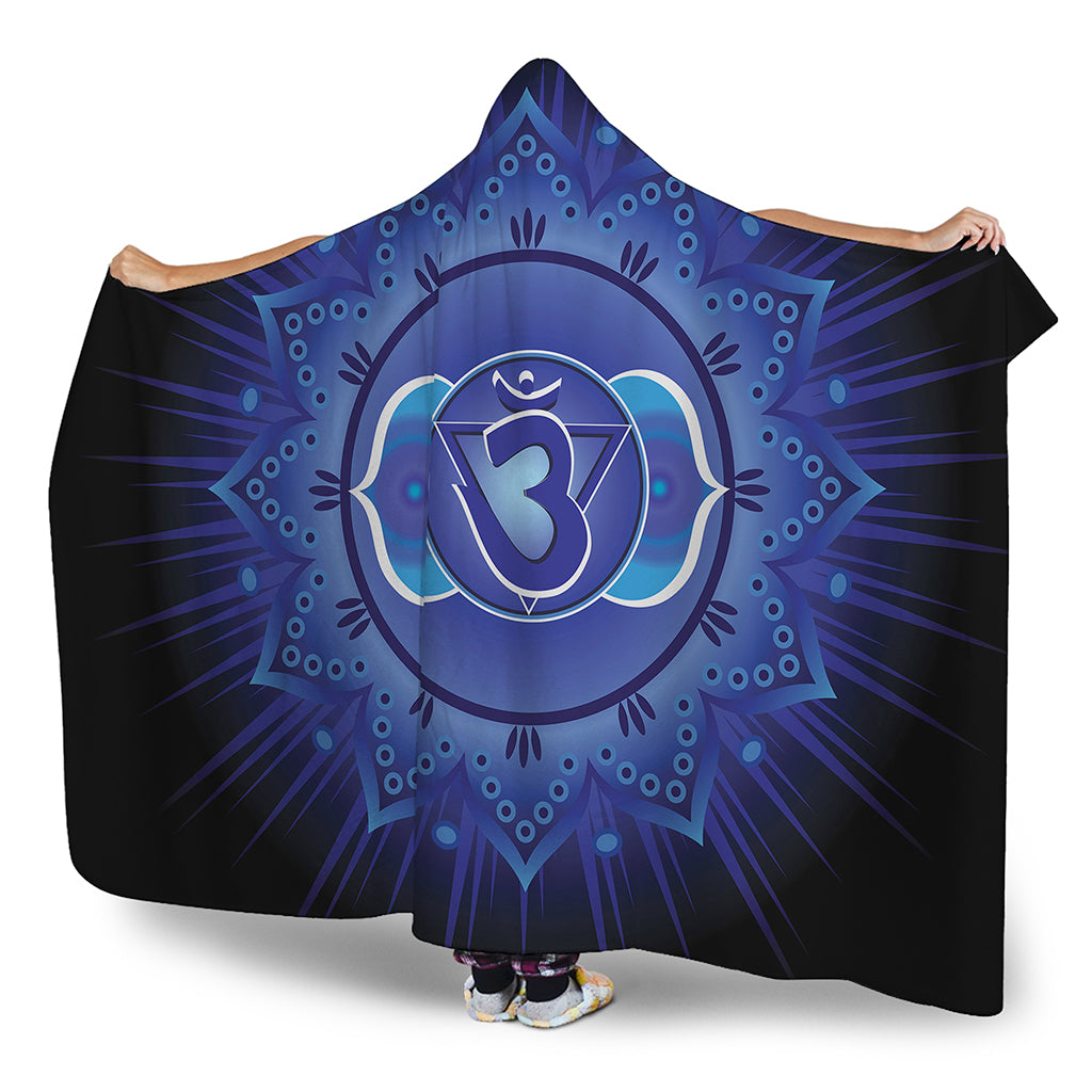 Ajna Chakra Mandala Print Hooded Blanket