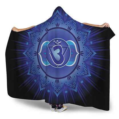 Ajna Chakra Mandala Print Hooded Blanket