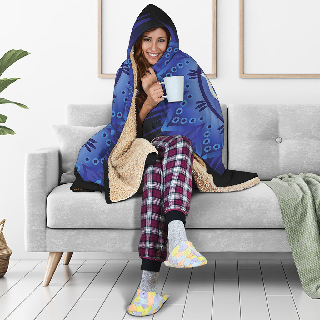 Ajna Chakra Mandala Print Hooded Blanket
