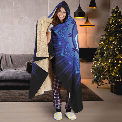 Ajna Chakra Mandala Print Hooded Blanket