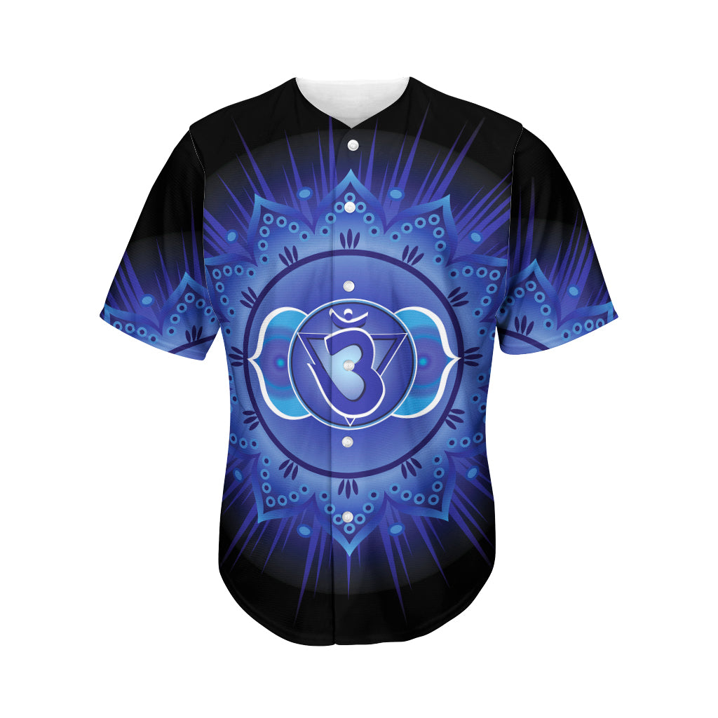 Ajna Chakra Mandala Print Men's Baseball Jersey