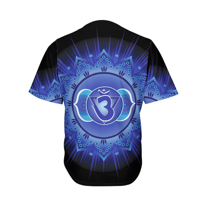 Ajna Chakra Mandala Print Men's Baseball Jersey