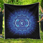 Ajna Chakra Mandala Print Quilt