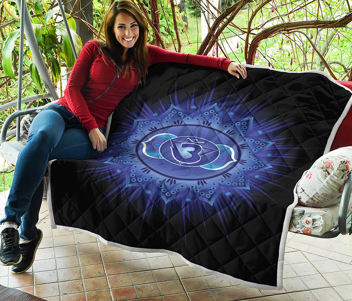 Ajna Chakra Mandala Print Quilt