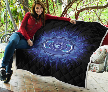 Ajna Chakra Mandala Print Quilt