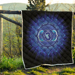 Ajna Chakra Mandala Print Quilt