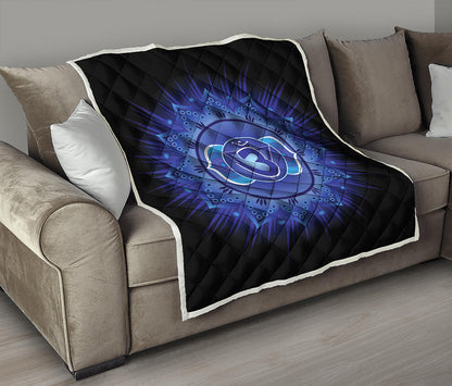Ajna Chakra Mandala Print Quilt