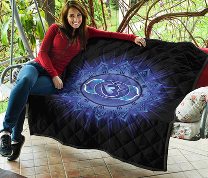 Ajna Chakra Mandala Print Quilt