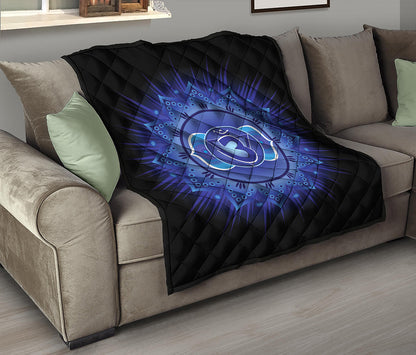Ajna Chakra Mandala Print Quilt