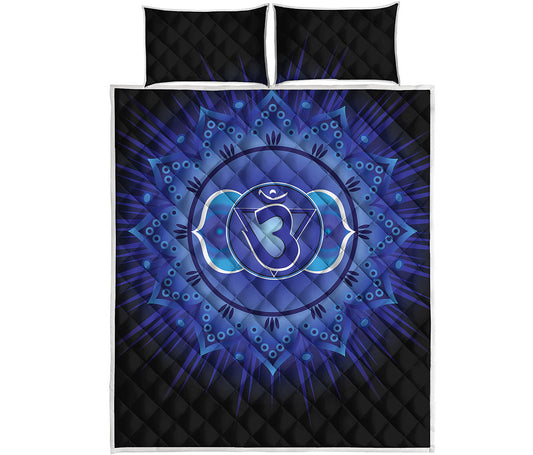 Ajna Chakra Mandala Print Quilt Bed Set