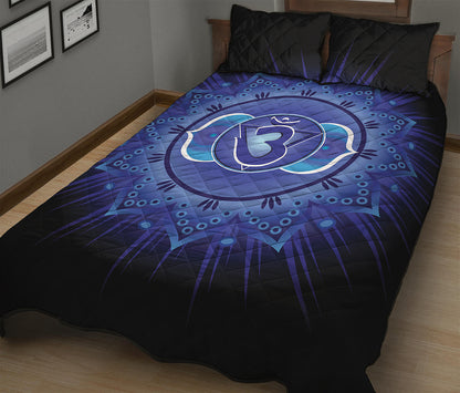 Ajna Chakra Mandala Print Quilt Bed Set