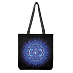 Ajna Chakra Mandala Print Tote Bag