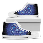 Ajna Chakra Mandala Print White High Top Shoes