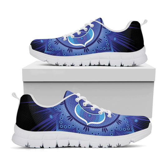 Ajna Chakra Mandala Print White Sneakers