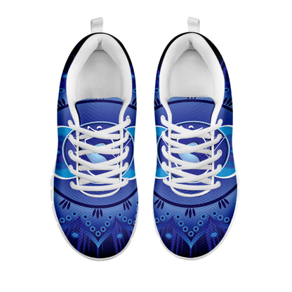Ajna Chakra Mandala Print White Sneakers