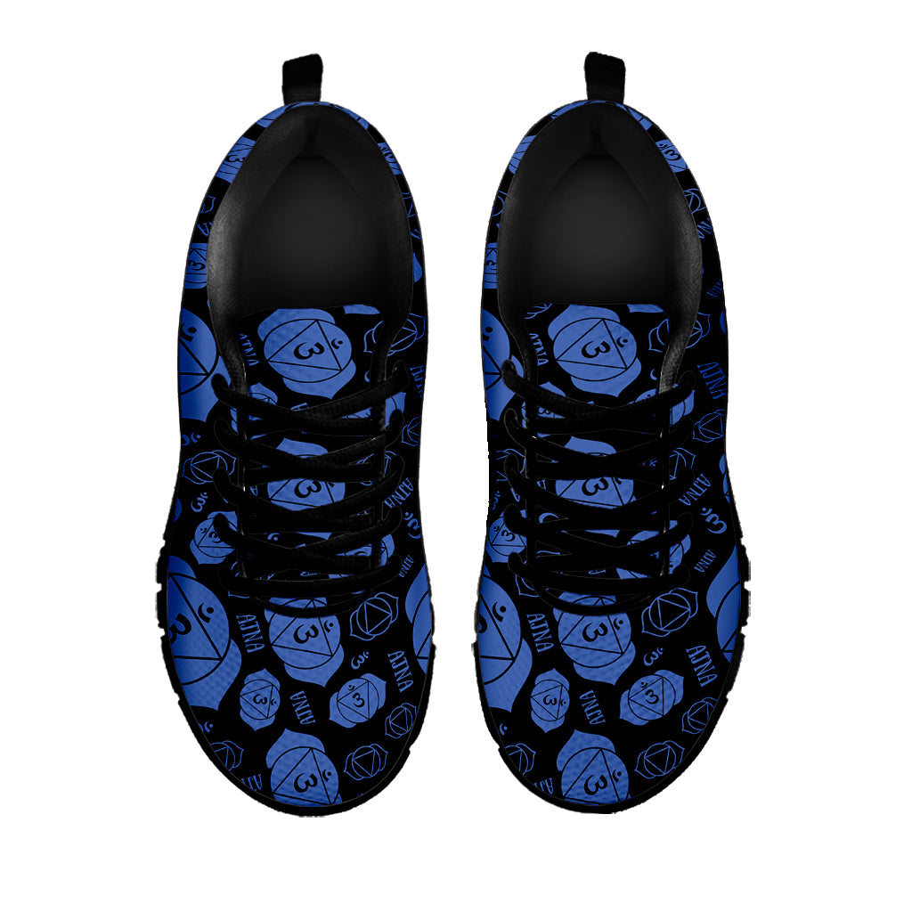 Ajna Chakra Pattern Print Black Sneakers