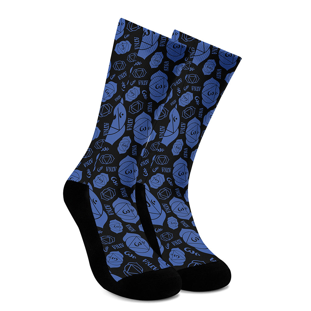 Ajna Chakra Pattern Print Crew Socks