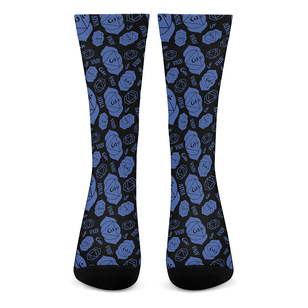 Ajna Chakra Pattern Print Crew Socks