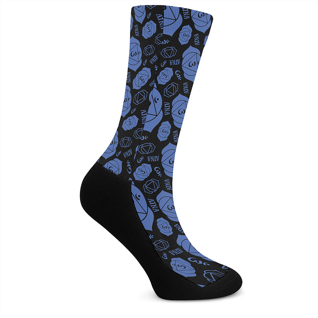 Ajna Chakra Pattern Print Crew Socks