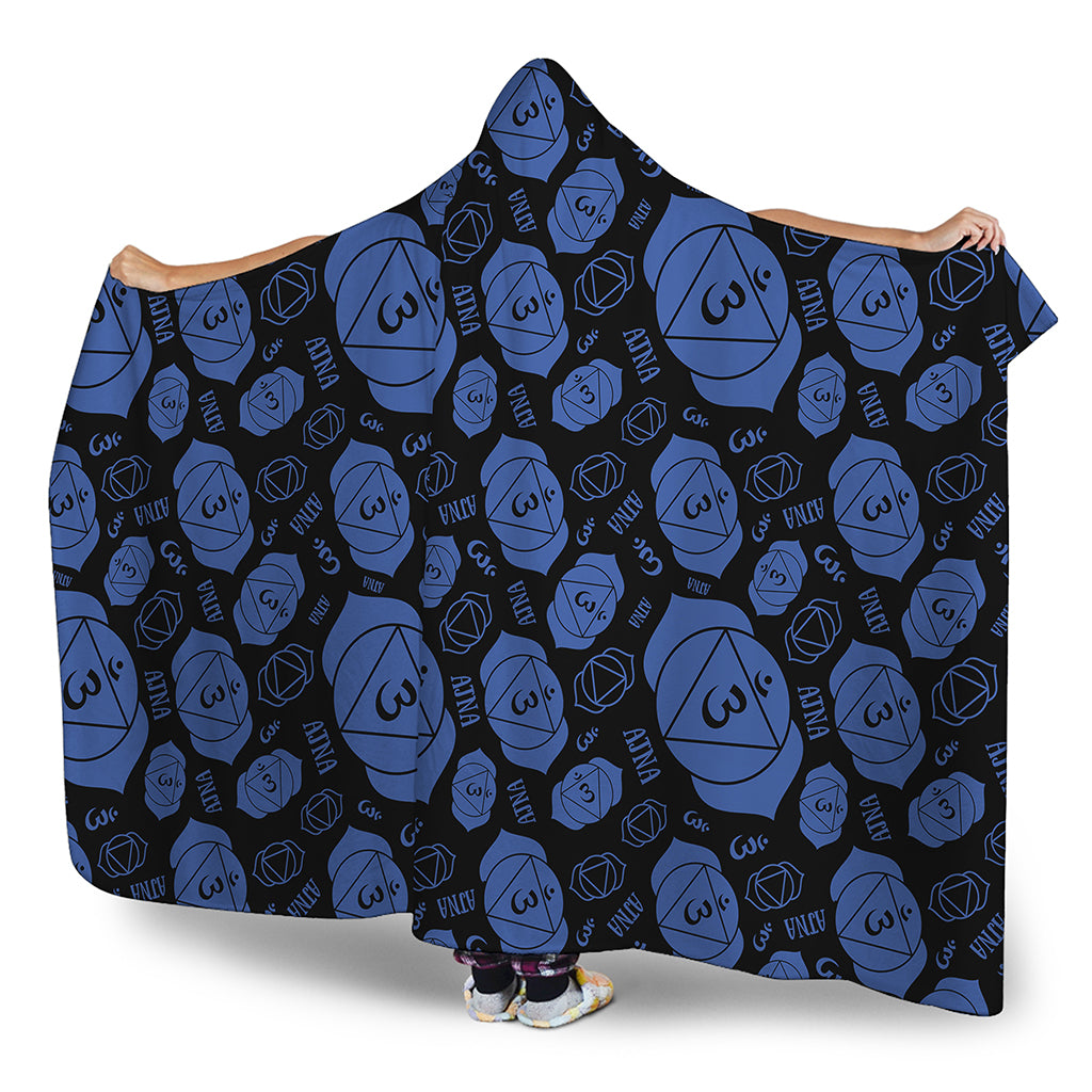 Ajna Chakra Pattern Print Hooded Blanket