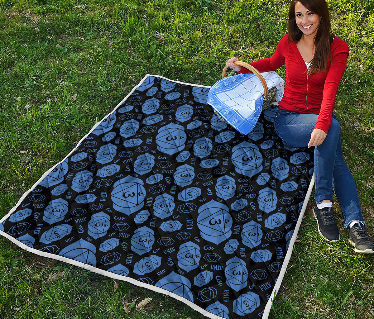 Ajna Chakra Pattern Print Quilt