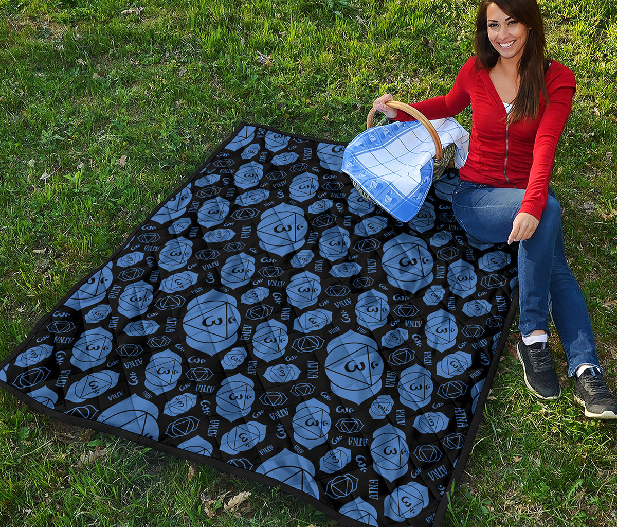 Ajna Chakra Pattern Print Quilt