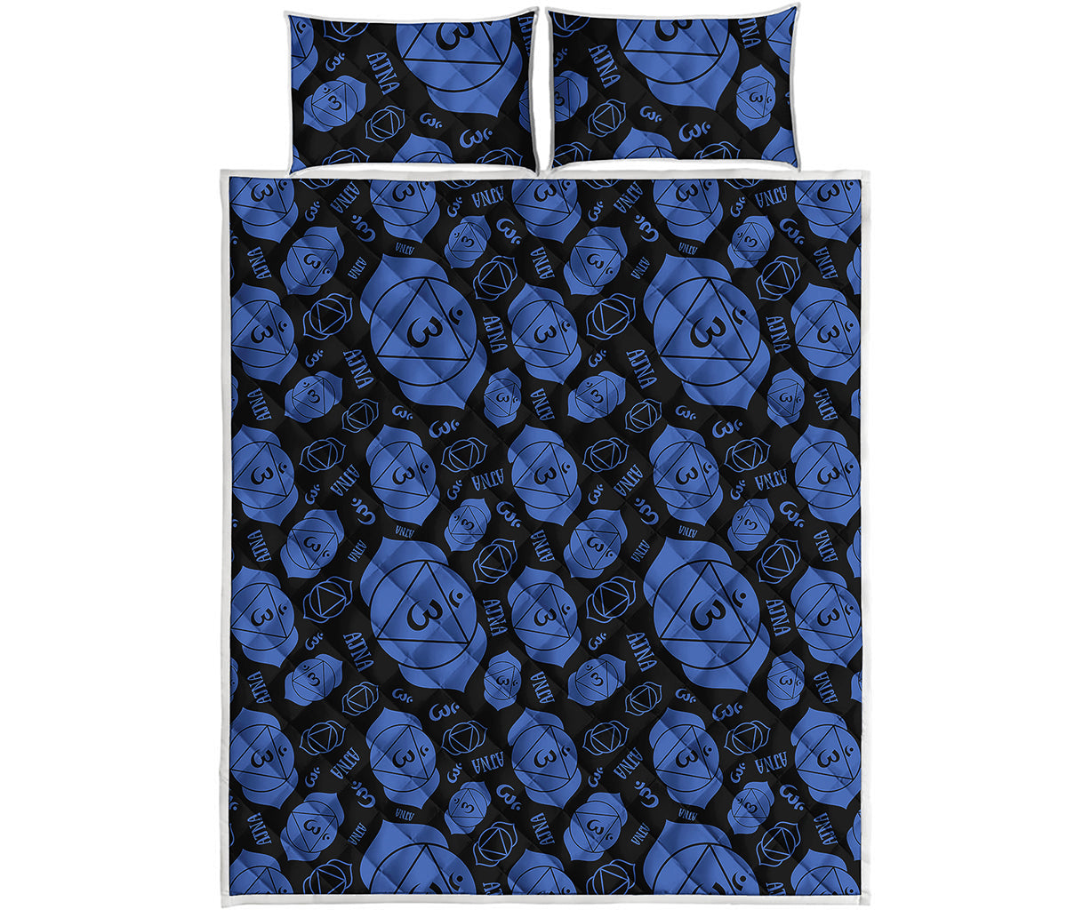 Ajna Chakra Pattern Print Quilt Bed Set